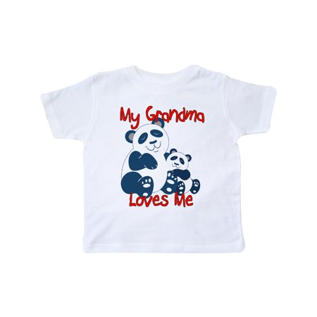 

Inktastic My Grandma Loves Me Panda Gift Toddler Boy or Toddler Girl T-Shirt