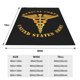 thumbnail image 3 of Manta de vellón para cama de veteranos del Cuerpo de Servicio Médico del Ejército de EE. UU., mantas de felpa suaves para sofá, para el hogar, campamentos, viajes, 60 x 50 pulgadas, 3 of 5