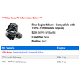 thumbnail image 2 of Rear Engine Mount - Compatible with 1995 - 1998 Honda Odyssey 1996 1997, 2 of 2
