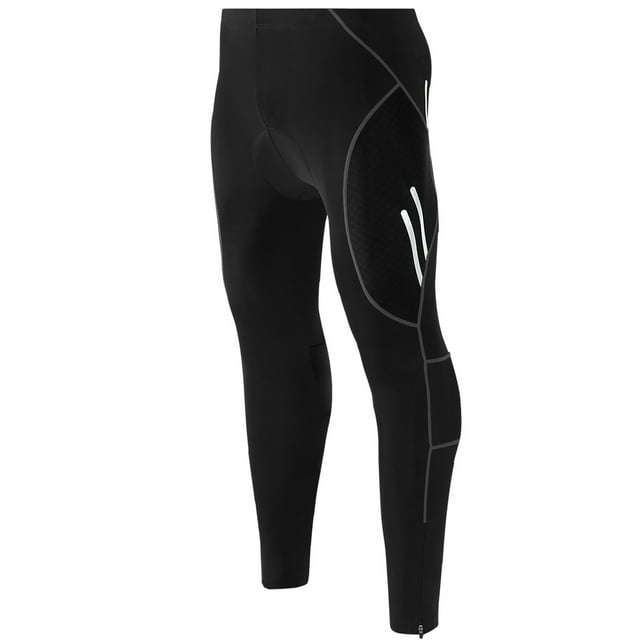Riding Pants Men's Mountain Bike Pants with 3D Silicone Cushion Reflective Breathable Gradient Compression Riding Tights Cycling Pants
