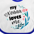 thumbnail image 4 of Inktastic My Nonna Loves Me for Girls Granddaughter Girls Baby Bib, 4 of 4
