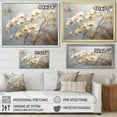 thumbnail image 4 of Designart "Minimalist Beige And Gold Orchids III" Orchids Floater Framed Wall Art Prints, 4 of 5