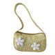 thumbnail image 1 of Bolso de hombro para mujer con cierre de cremallera, decoración floral, bolso de señora de lona a la moda para verano, 1 of 8