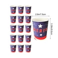 thumbnail image 3 of weibbin Patriotic Independence Day Themed Party Tableware Disposable 16PCS Paper Cup Tissue Set for Celebration, 3 of 6