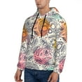 thumbnail image 3 of Daiia Skull and Flowers for Men's Fashion Hoodies & Sweatshirts with Kangaroo Pocket Hooded Sweatshirt Breathable & Moisture Wicking-X-Large, 3 of 7