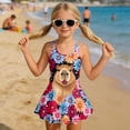 thumbnail image 3 of Uourmeti Cute Capybara & Vibrant Daisy Floral Swim Dress for Girls - Sleeveless Skirted One Piece Bathing Suit, Quick Dry & Stretchy for Beach, Pool & Summer Vacations, 3 of 8