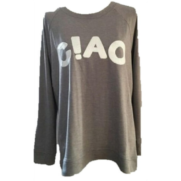 Isaac Mizrahi C!AO Long Sleeve Tunic Grey Size Large