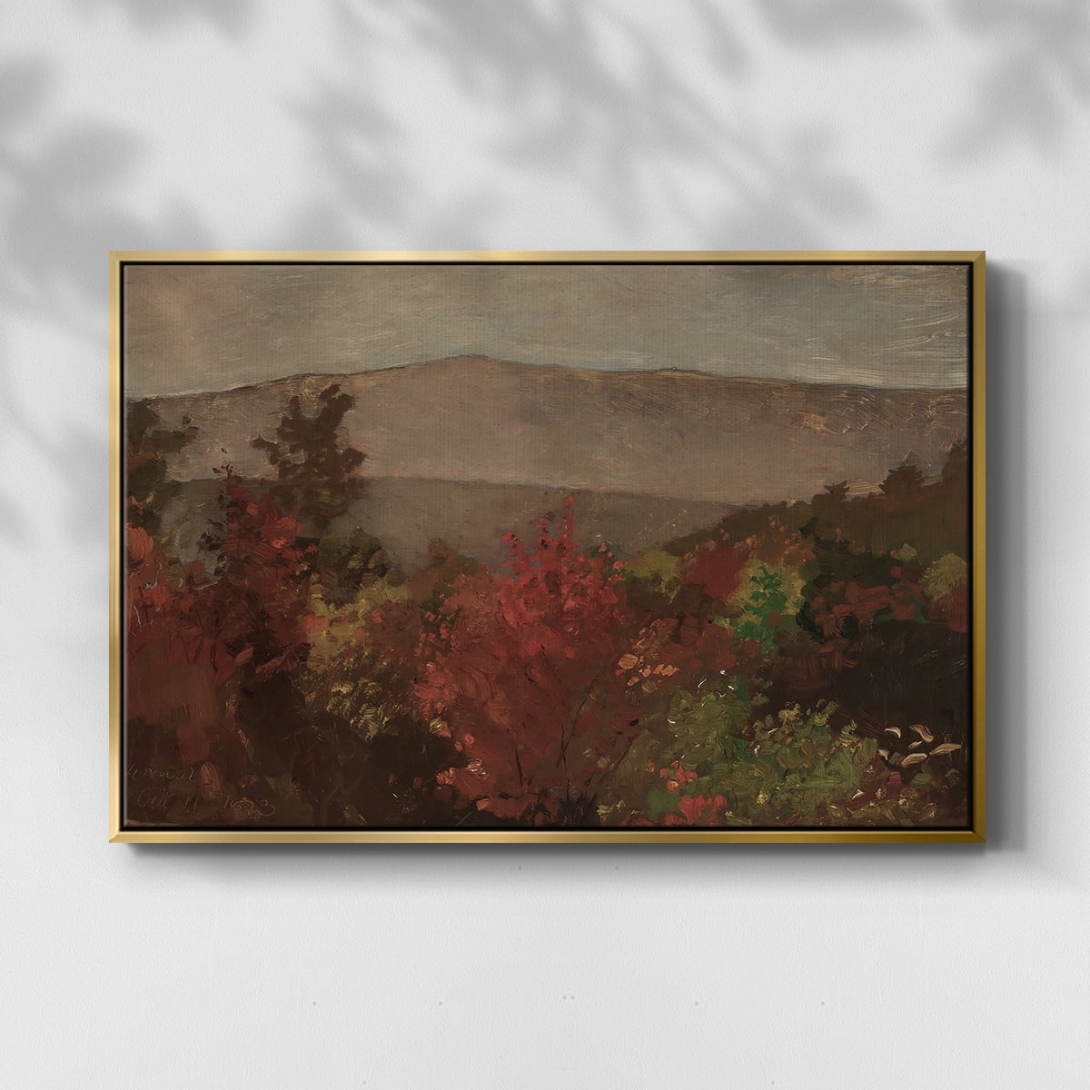 Vintage Landscape-CCCXXXI By Wexford Home Framed in Gold Wood Gallery Wrapped Canvas 25 in. x 37 in.