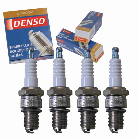 4 pc DENSO 4030 Standard U-Groove Spark Plugs for W24ES-U Ignition Wire Secondary