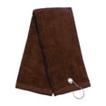 thumbnail image 2 of Simplicity 100% Cotton Terry Sports Golf Towel with Grommet and Hook, Brown2101, 2 of 2