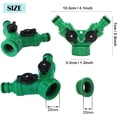 thumbnail image 2 of Séparateur de Tuyau de Jardin Adaptateur 2 Voies pour Robinet en Y avec Séparateur 1/2 et 3/4 Pouce Connecteur de Tuyau 2 Pcs, 2 of 5