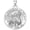 White, variant on Saint Hyacinth of Poland OVAL Religious Medal - 3/4 Inch X 1 Inch -Sterling Silver