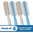 thumbnail image 6 of Bianco Brothers Instruments Professional Round Hair Brush, Perfect Travel Round Brush for Blow Drying with a Comfortable Grip Handle, Blue and White, Pack of 4, 6 of 6