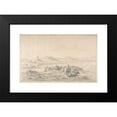 thumbnail image 2 of Friedrich Preller the Elder 14x11 Black Modern Framed Museum Art Print Titled - Italian Landscape with the Tiber River and Men with Cattle and a Boat (1873), 2 of 5