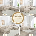 thumbnail image 2 of 141.3’’ Oversized Modular Sectional Sofa, 4-Seater Sofa Modern Couch with Removable Cushion Cover, Modular Sofa Couch with Extra Pillows, Deep Seat for Living Room, Apartment (Beige, 4 Seats), 2 of 6