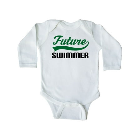 

Inktastic Future Swimmer Gift Baby Boy Long Sleeve Bodysuit
