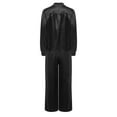 thumbnail image 5 of Haitryli Boys Worship Clothes Liturgical Tunic Top with Wide-Leg Pants Lyrical Church Choir Robe Praise Dance Clothes Black 14, 5 of 6