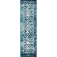thumbnail image 2 of Well Woven Cheshire Blue Moroccan Lattice Vintage Modern Casual Traditional Trellis 2x7 (2'3" x 7'3" Runner) Area Rug Thick Soft Plush Shed Free, 2 of 6