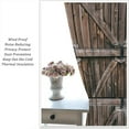 thumbnail image 5 of Rustic Barn Door Curtains Farmhouse Wood Garage Door Vintage Barn Door Pattern Blackout Curtains Rustic Cottage Living Room Printed Curtains 84x84 Inches 2 Panels, 5 of 6