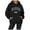 Black, variant on Fgnfyis Women's Letter Print Round Neck Pullover Hoodie Long Sleeve Street Style Casual Loose Fit Sweatshirt Top for Fashionable Daily Wear White XXL
