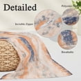 thumbnail image 3 of Orange Blue Pillow Covers 16"x24", Minimalist Smear Abstract Art Painting Soft Brushed Microfiber Breathable Throw Pillow Covers, Decorative Pillowcase with Zipper for Couch Sofa Bedroom Living Room, 3 of 9