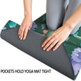 thumbnail image 3 of Green Dinosaurs Palms Volcanoes Pattern Hot Yoga Mat Towel Non Slip for Hot Yoga - Quick-Drying Yoga Mat Cover with 4 Corner Pockets with Travel Bag - Hot Yoga Towel Non Slip 70"x26", 3 of 6