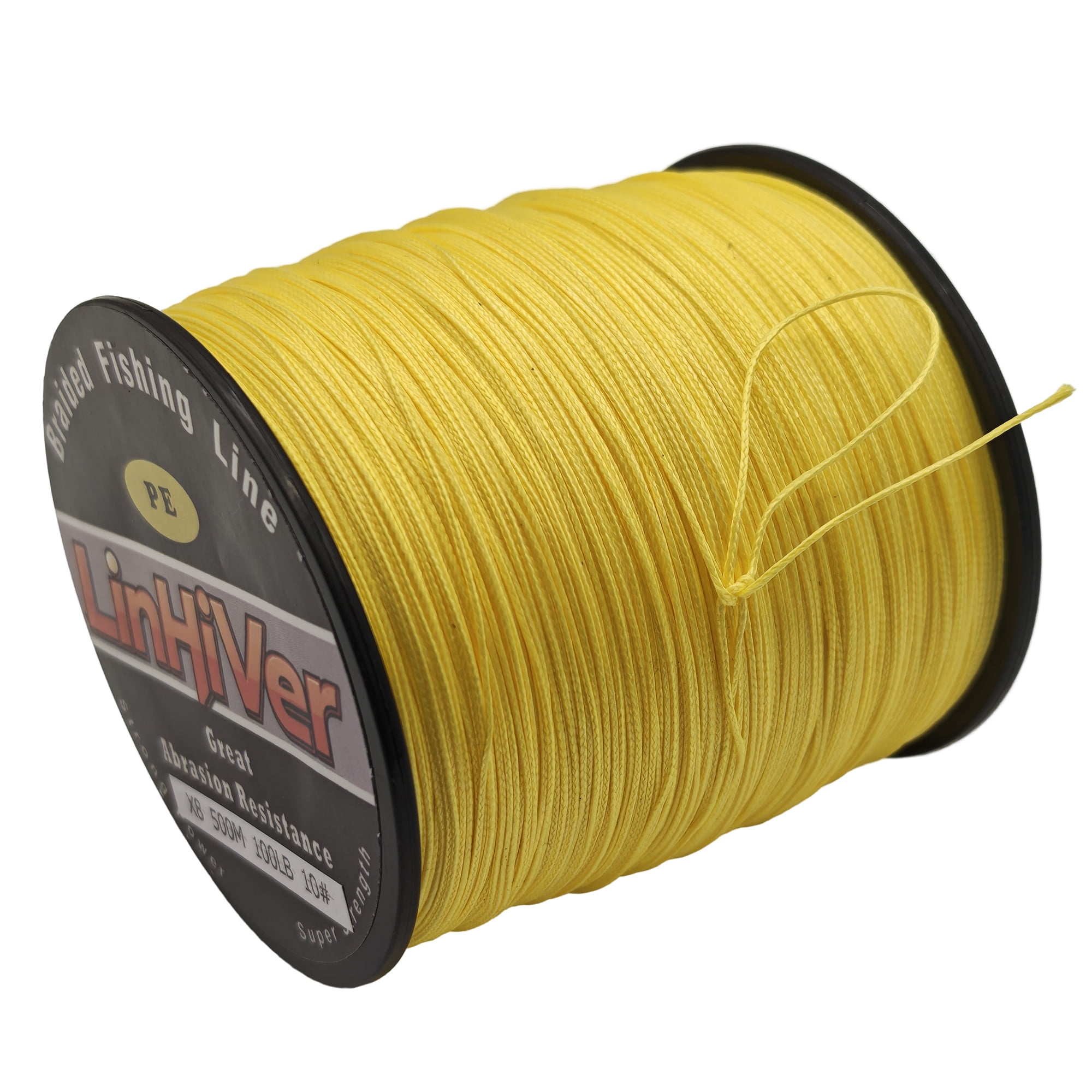 LinHiver Color-Lock 8 Strand Braided Fishing Line - Fade-Resistant, High Abrasion Resistance, Zero Stretch, Super Thin Diameter, 10lb-100lb, 300/500Yds, Perfect for Saltwater & Freshwater