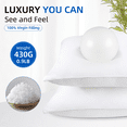 thumbnail image 2 of COOKEY 16 x 16 Throw Pillow Inserts(Set of 2),Indoor White Square Decorative Pillows for Couch & Bed, 2 of 12