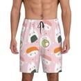 thumbnail image 2 of Rocae Cute Sushi for Men's Soft Sleep Pajama Shorts, Waistband and Pockets, 2 of 9