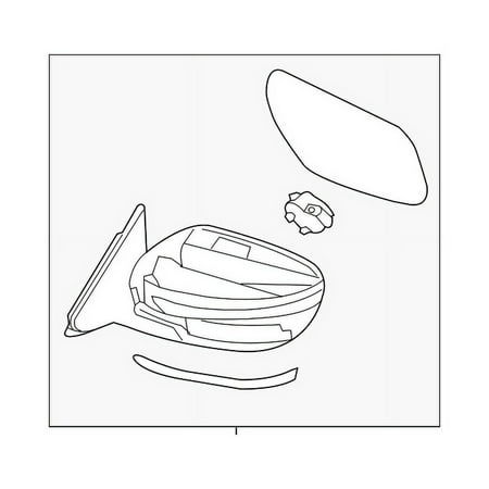 Genuine OE Nissan Mirror Assembly - 96302-9TB1C