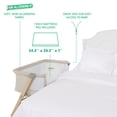 thumbnail image 5 of Evolur Stellar Moisés y cama junto a la cama, fácil de plegar y transportar, ligero y portátil, altura ajustable, colchón incluido, color beige, 5 of 5