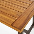 thumbnail image 6 of GDF Studio Finca Outdoor 29.5" 4 Seat Acacia Picnic Dining Set, Sandblasted Teak, 6 of 7