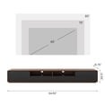 thumbnail image 2 of POVISON Modern Wood Black TV Stand, Lowline Media Console with 4 Drawers, Open Storage Cabinet, Walnut Veneer, Fully-assembled, 94", 2 of 9