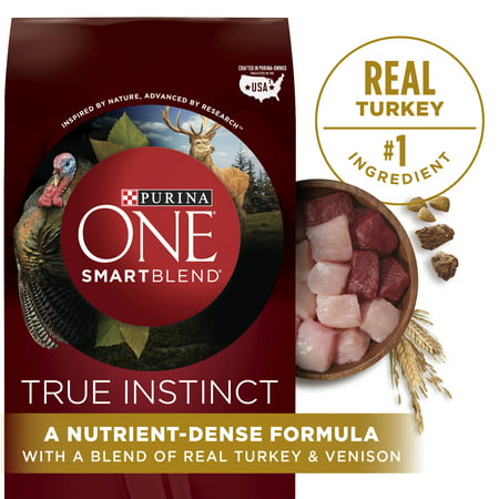 Purina ONE High Protein Natural Dry Dog Food; SmartBlend True Instinct With Real Turkey & Venison - 36 lb. (Best Dog Food For High Liver Enzymes)