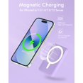 thumbnail image 3 of Batería externa magnética para iPhone, 5000 mAh, con PD de 20 W, color morado, 3 of 7