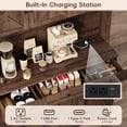 thumbnail image 4 of Farmhouse Kitchen Pantry Cabinet with Trash Can Storage, 47" Extra Wide Kitchen Hutch with Power Outlet, Tall Coffee Bar Station with 3 Drawers & Spice Racks, 4 of 10