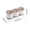 White, variant on COM1950s Standing Seasoning Dispenser, 3 Compartment Kitchen Spice Jar with Push Button Lid, One Hand Operation Container for Salt Pepper Herbs, Space Saving Countertop Organizer