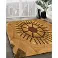 thumbnail image 3 of Ahgly Company Tapis d'Intérieur Lavable en Machine Carré Transitionnel Acajou Brun, 5 Pieds Carré, 3 of 7