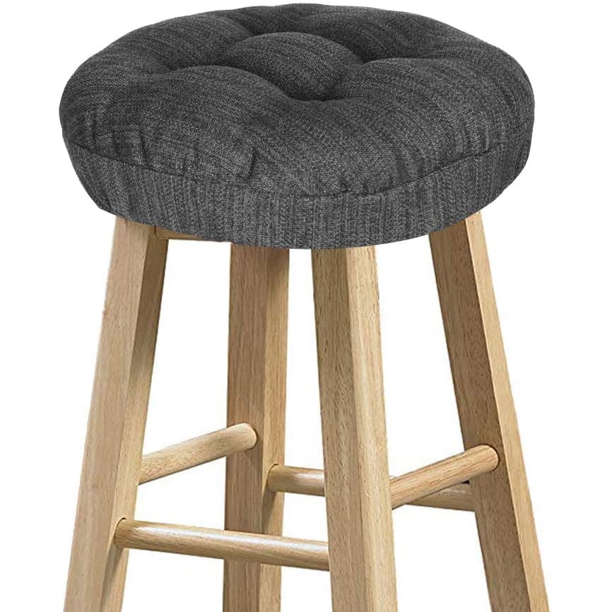 Augld 2PC Waterproof Chair Pad Non-Slip Square Bar Stool Cushion 12 Inch Khaki 