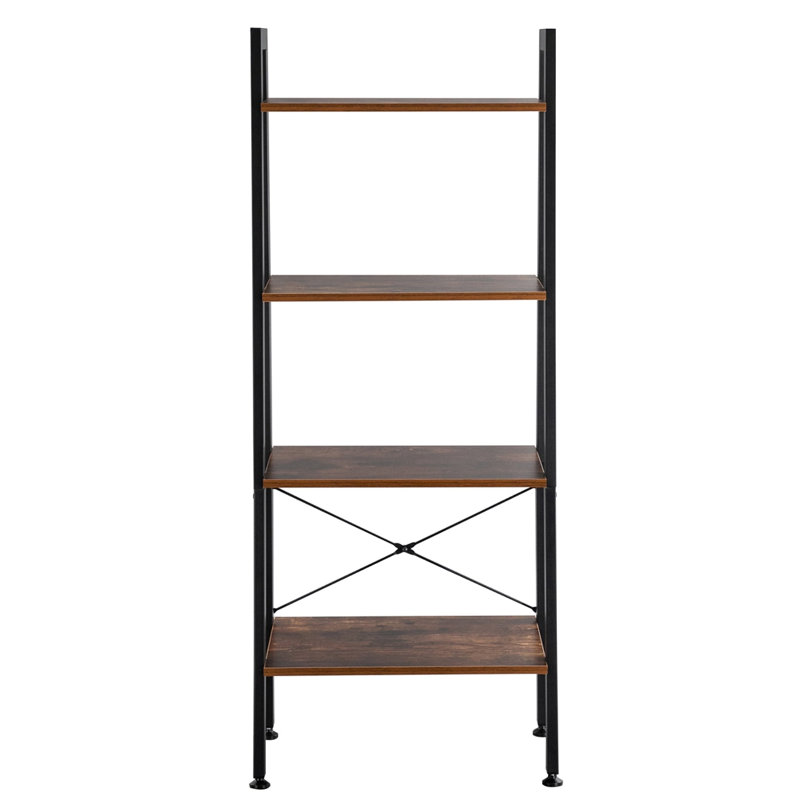 Kepooman Modern 4-Tier Ladder Bookshelf Organizer Storage Rack Shelf for Office Bathroom Living Room, Brown Kepooman Modern 4-Tier Ladder Bookshelf Organizer Storage Rack Shelf for Office Bathroom Living Room, Brown