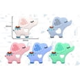 thumbnail image 4 of Juguetes para la dentición de elefante para bebés de 3 a 12 meses, mordedores de silicona con soporte para cuentas en relieve y clips para chupete, para niños y niñas, blanco-blanco- brillar Electrónica, 4 of 4