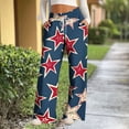 thumbnail image 4 of Women's Baggy Pants Casual Fashion Printed Y10k Drawstring Elastic Waisted Straight Wide Leg Loose Lounge Pant (L, Red), 4 of 6