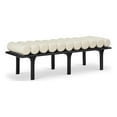 thumbnail image 1 of Pemberley Row Vegan Leather Cream Bench Rectangular Art Deco 60.5" Unassembled, 1 of 8