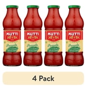 (4 pack) Mutti Passata Tomato Puree With Basil - 700gr 24.5oz