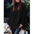 thumbnail image 4 of Suéter PRETTYGARDEN 2025 Otoño Cuello Alto Tejido Grueso Negro S, 4 of 8