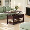thumbnail image 6 of GALAXHERO 39" Lift Top Coffee Table with Hidden Storage and Storage Shelf Lift Up Coffee Table for Living Room Red-Brown, 6 of 9