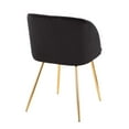 thumbnail image 4 of Fran Contemporary Chair in Gold Metal and Black Velvet by LumiSource - Set of 2, 4 of 8