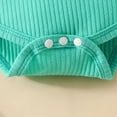 thumbnail image 6 of TOWED22 Baby Clothes Girl Newborn Infant Girls Summer Outfit Short Sleeve Romper Daisy Short Headband Set(Mint Green,0-3 M), 6 of 8