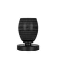 thumbnail image 1 of Toltec 51-MB-4029 Luna Accent Table Lamp Shown In Matte Black Finish With 5" Black Matrix Glass, 1 of 1