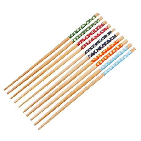 

BESTONZON 5 Pairs Sakura Japanese Style Natural Wooden Chopsticks Gift Set